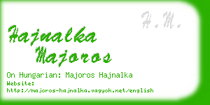 hajnalka majoros business card